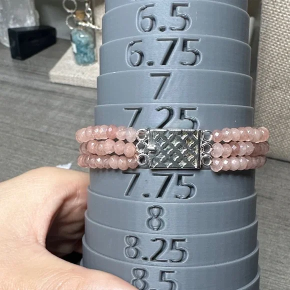 Triple-Strand Sunstone Beaded Bracelet - Picture 1 of 3